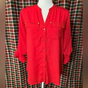 Charter Club Red Button Down Shirt